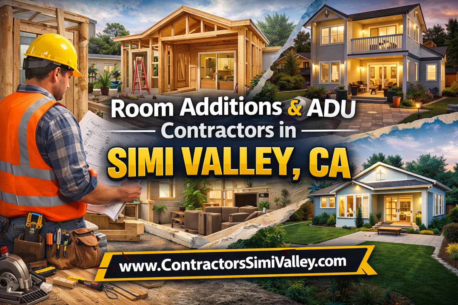 ADU construction project in Simi Valley backyard showing detached unit