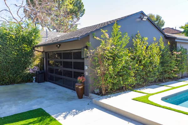 Completed garage conversion to ADU in Simi Valley neighborhood